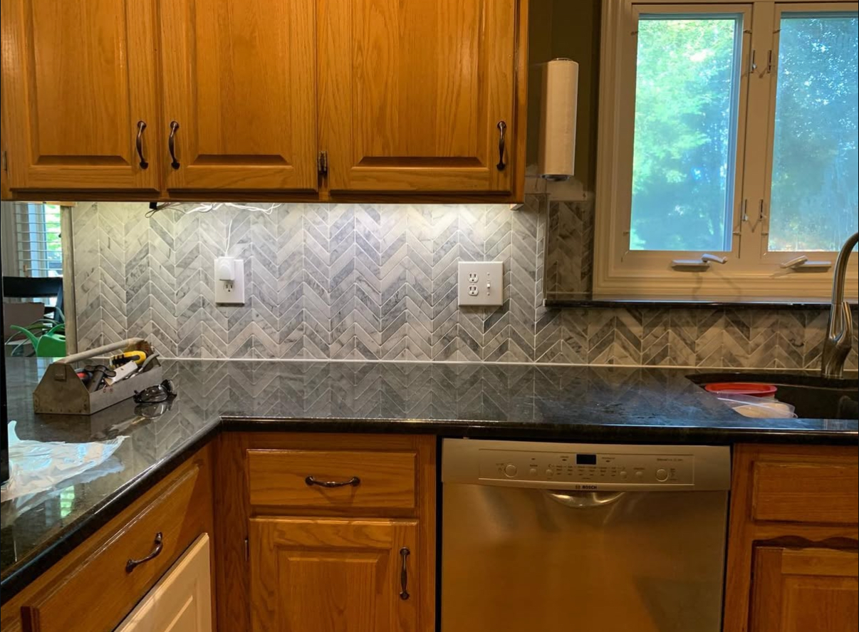 Kitchen backsplash detail